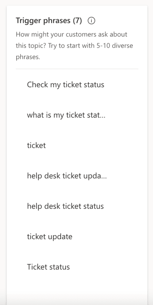 Understanding Power Virtual Agent chatbot in detail - Trigger phrases 
